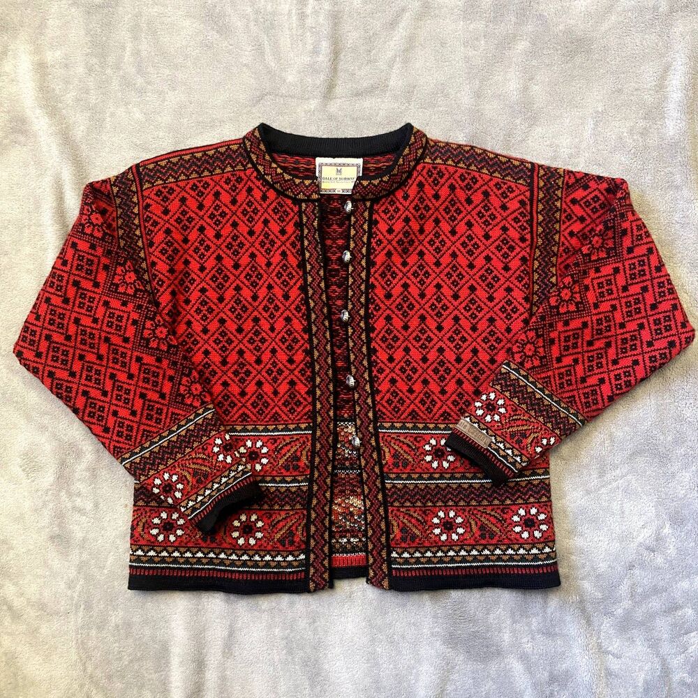 Dale of Norway Red Geometric Sweater